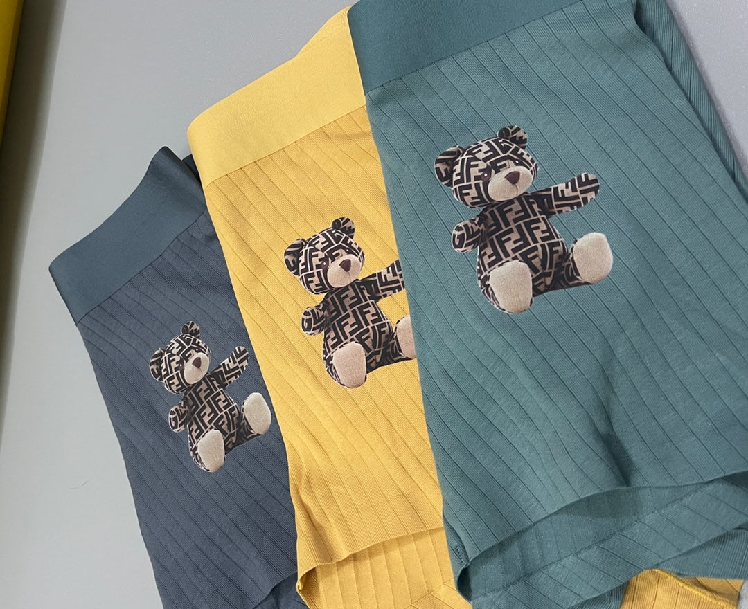 Fendi Cotton-Blend Character Detail Men's Boxer Briefs - 3-Piece Box