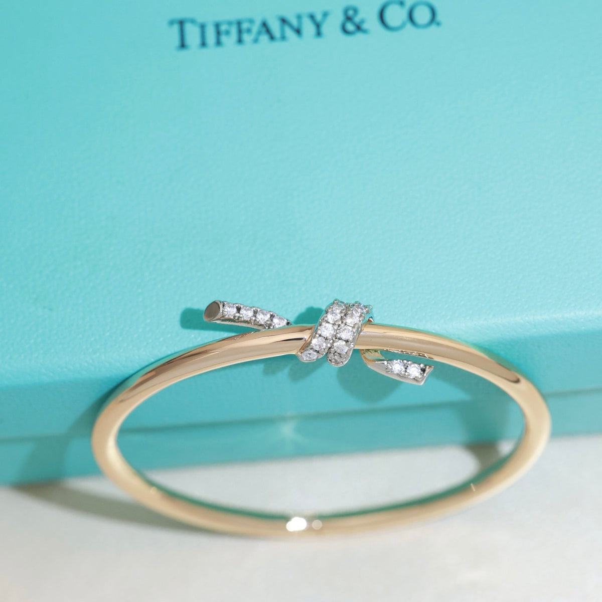 Martin Graham bangle in polished metal-tone – styled product view