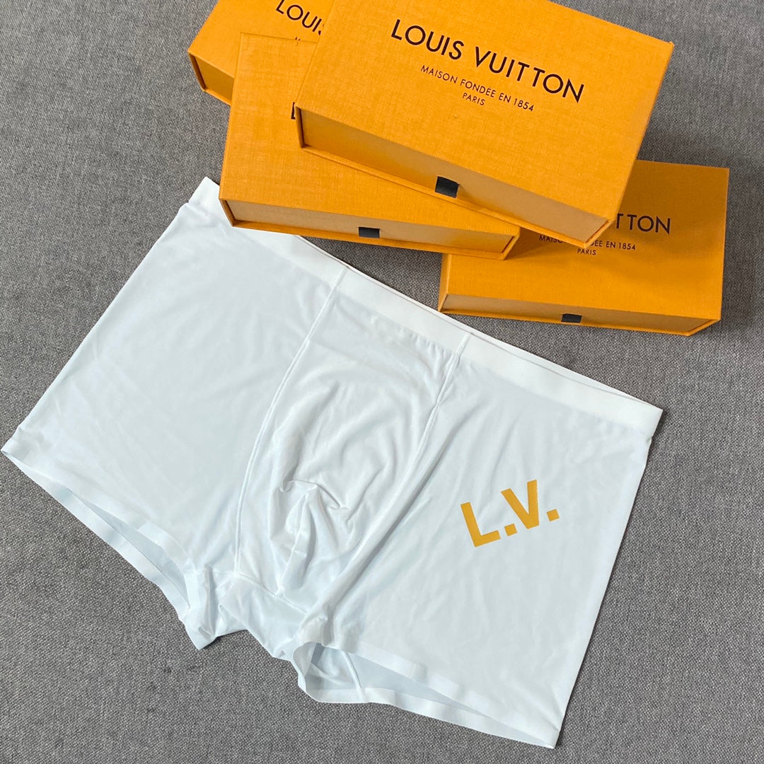 Louis Vuitton Gold-Tone Initial Details Men's Boxer Briefs - 3-Piece Box