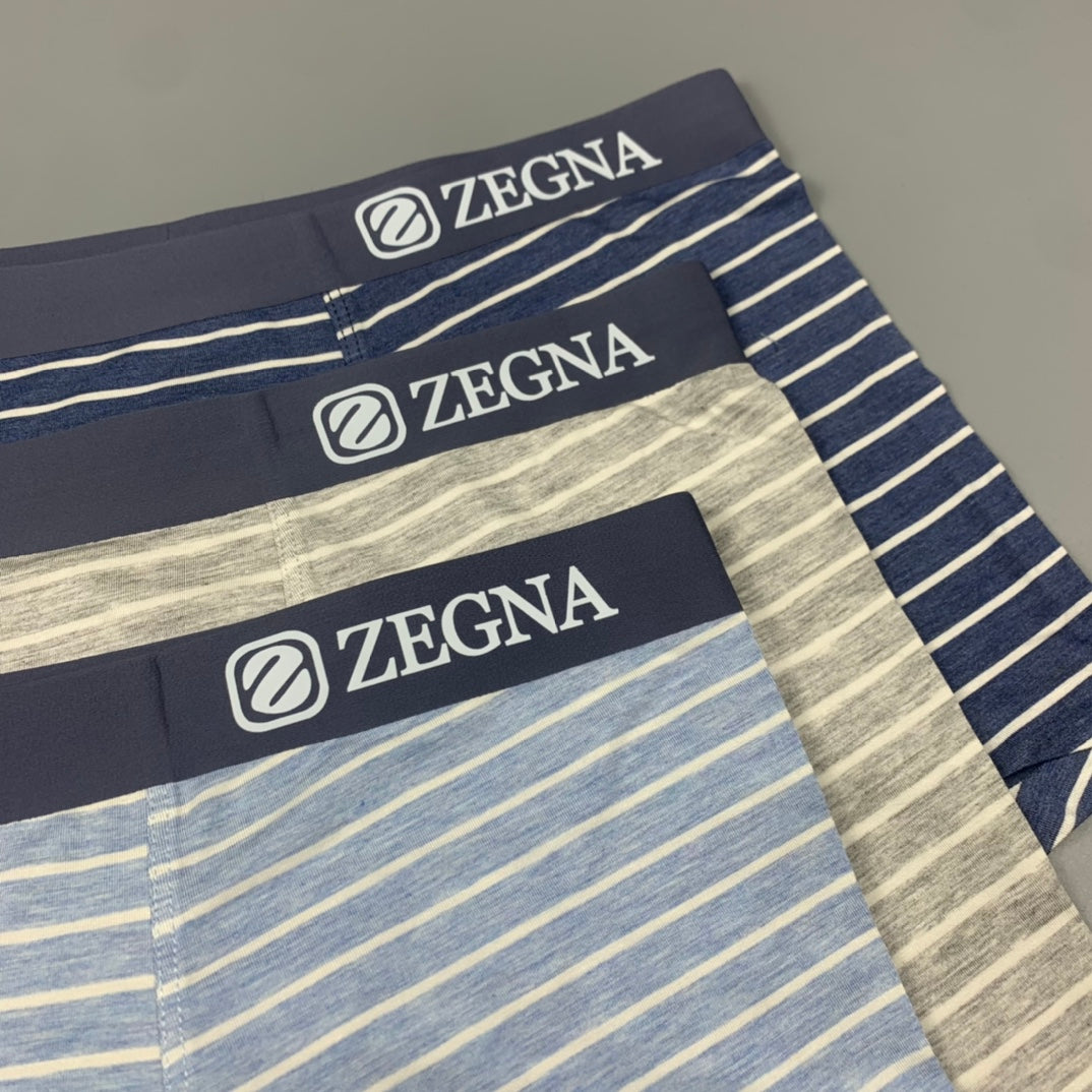 Zegna Clean Logo Waistbands Men's Boxer Briefs - 3-Piece Box