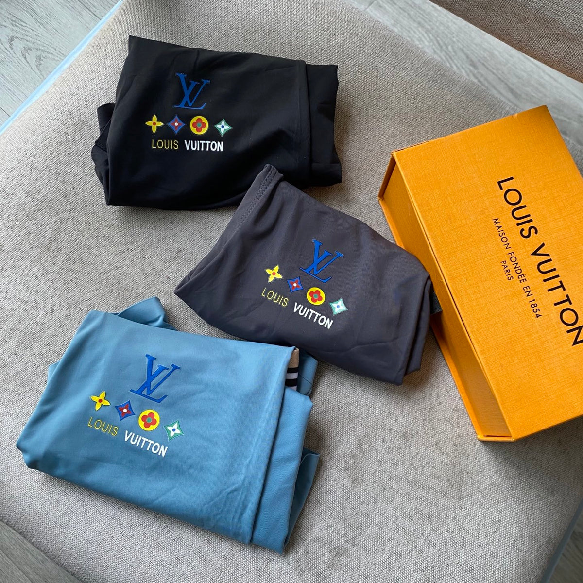 Louis Vuitton Striped Motif Men's Trunk Underwear - 3-Piece Box
