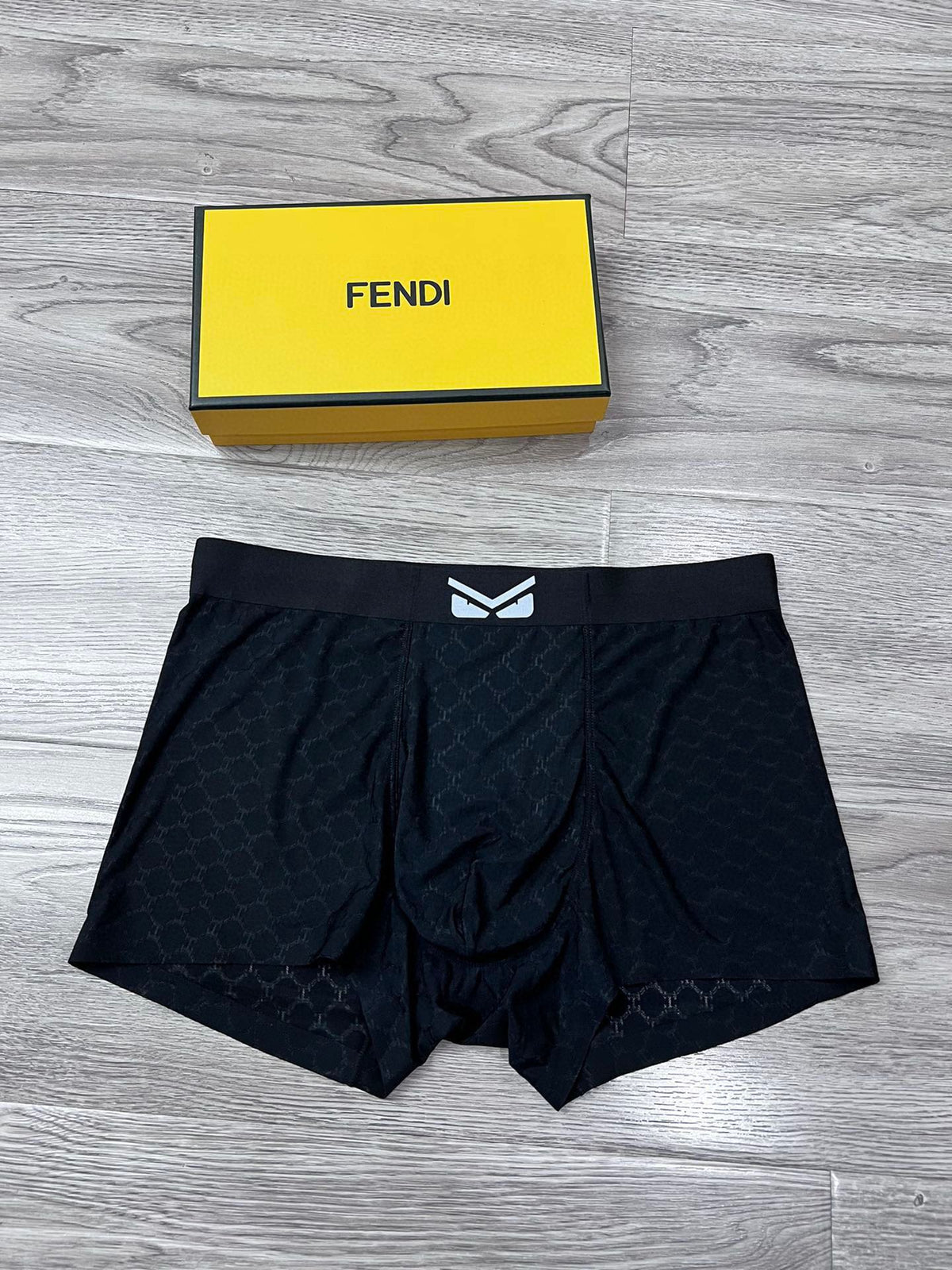Fendi Graphic Emblem Details Men's Boxer Briefs - 3-Piece Box