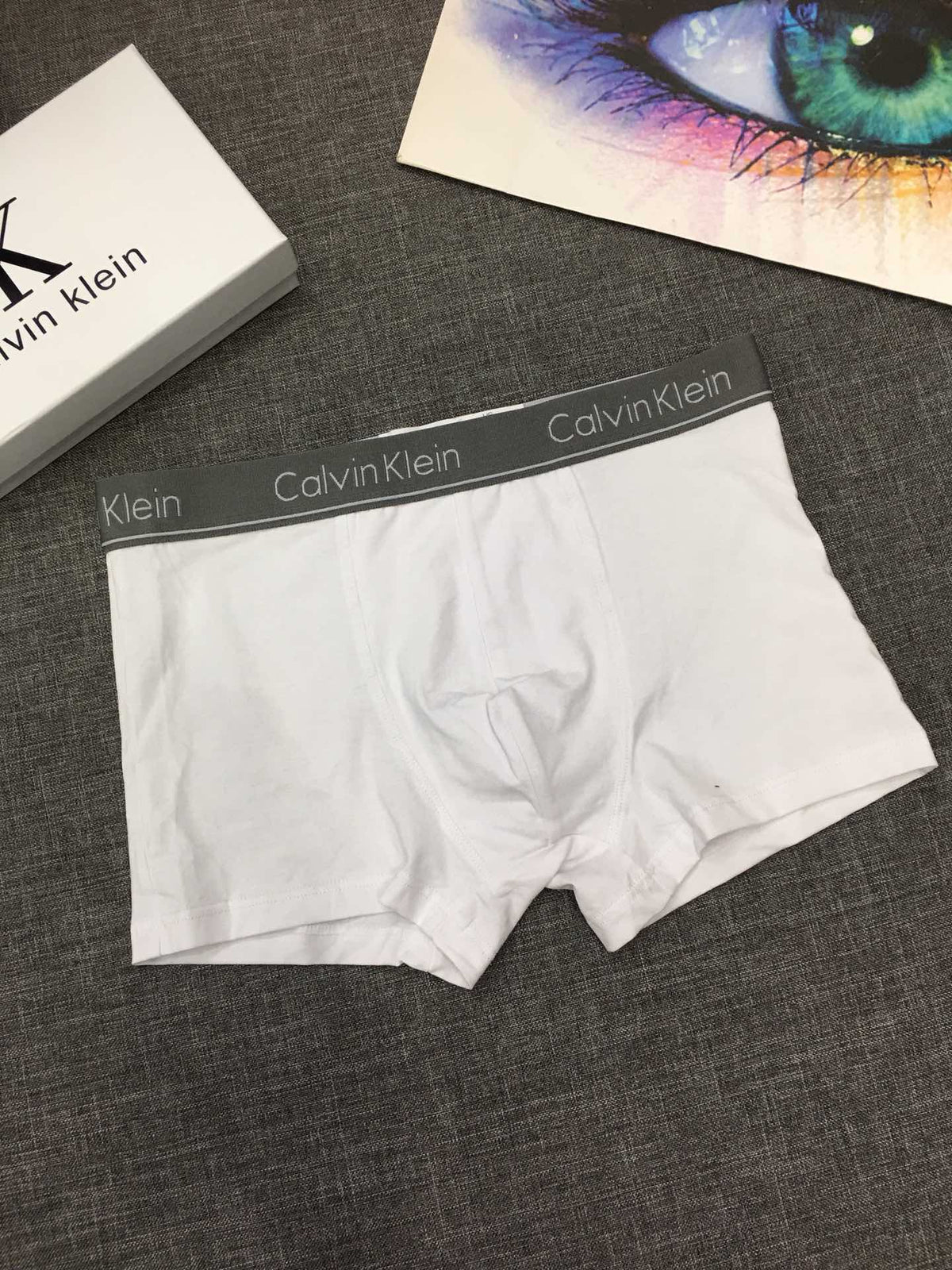 Calvin Klein Cotton-spandex blend Broad Logo Waistbands Men's Boxer Briefs - 3-Piece Box
