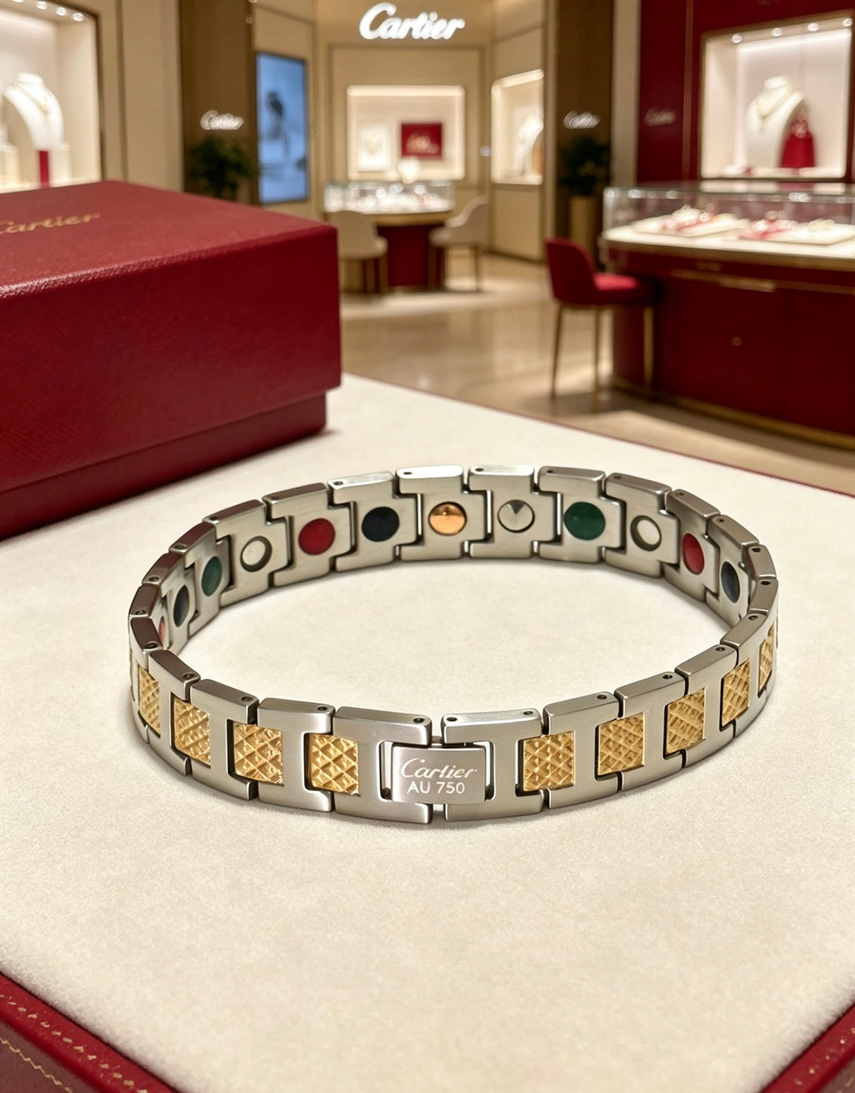 Martin Graham bracelet in polished metal-tone – close-up detail