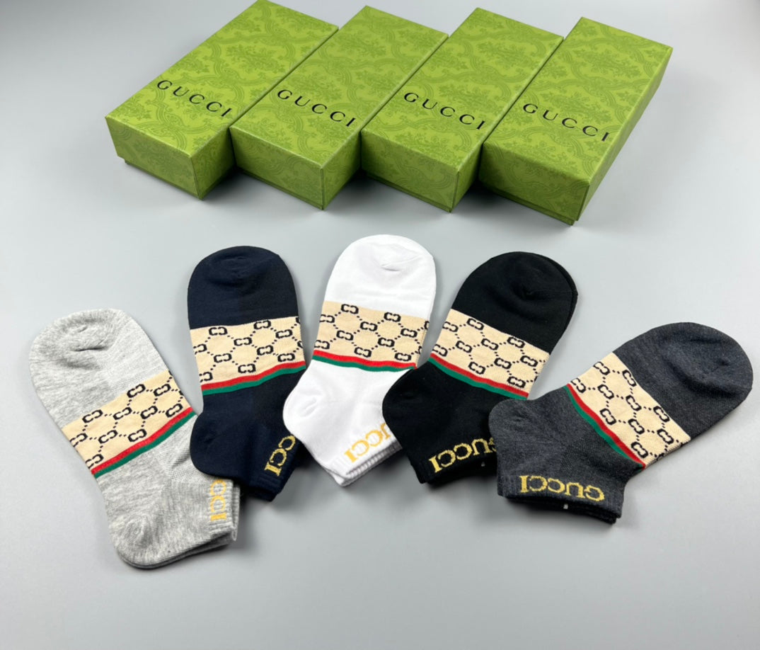 Gucci GG-Band Ankle Socks - Box of 5 Pairs