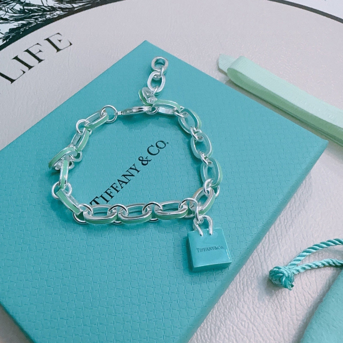 Martin Graham bracelet in polished metal-tone – styled product view