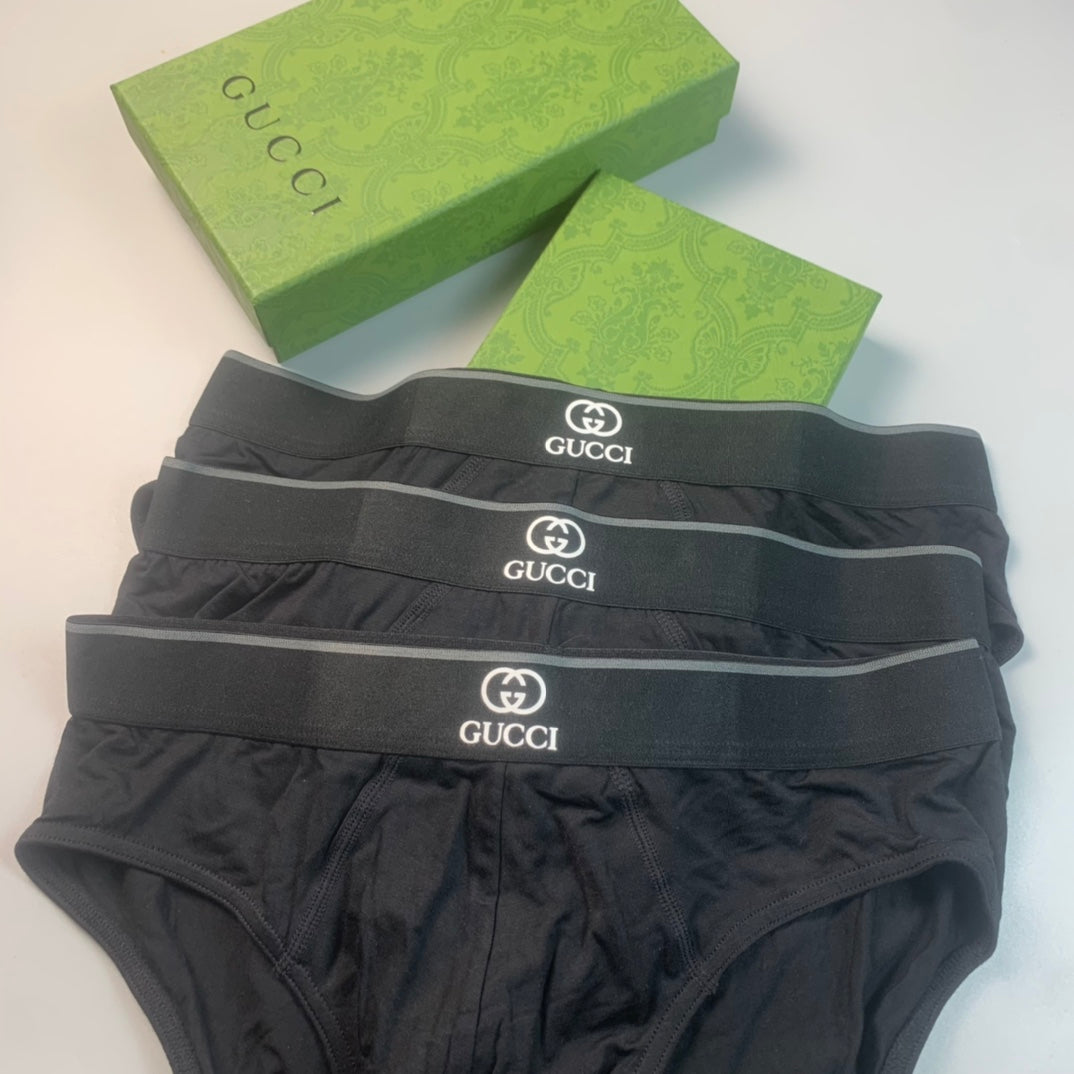 Gucci Small Emblem Details Men's Briefs - 3-Piece Box
