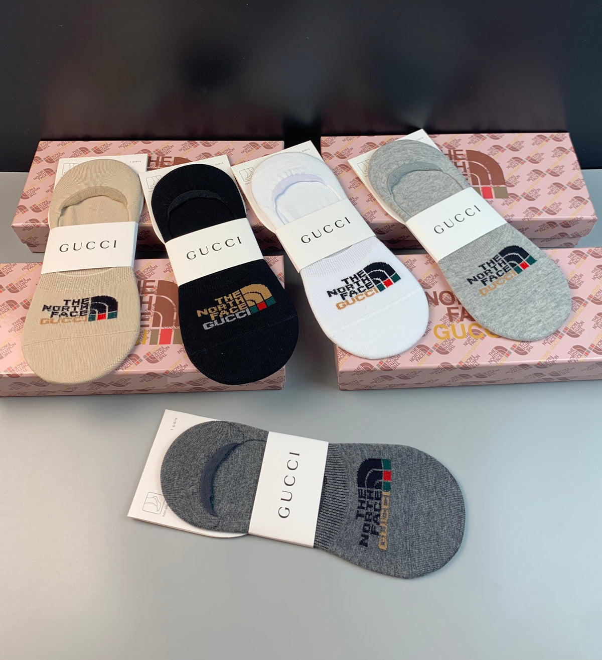Gucci Cotton No-Show Socks - 5-Pair Set
