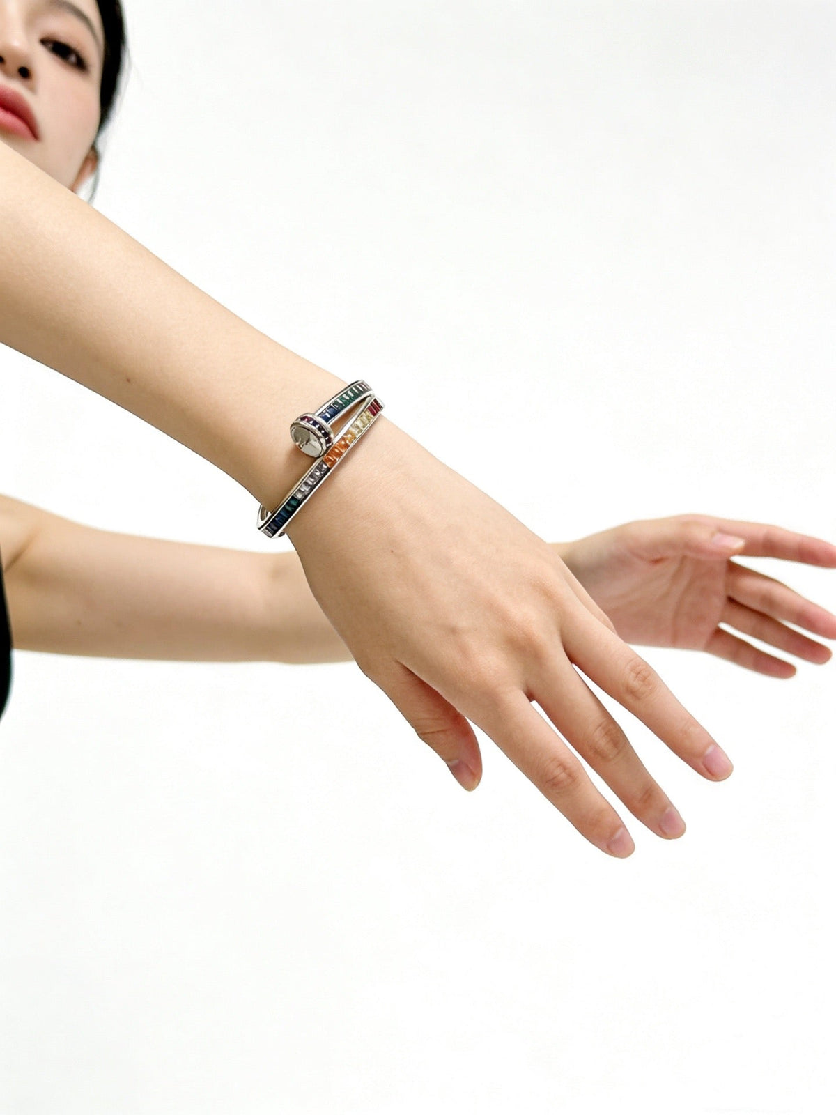 Martin Graham bracelet in polished metal-tone – close-up detail