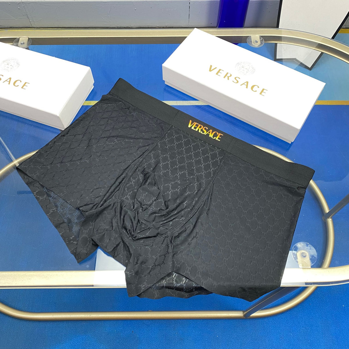 Versace Medallion Details Men's Boxer Briefs - 3-Piece Box
