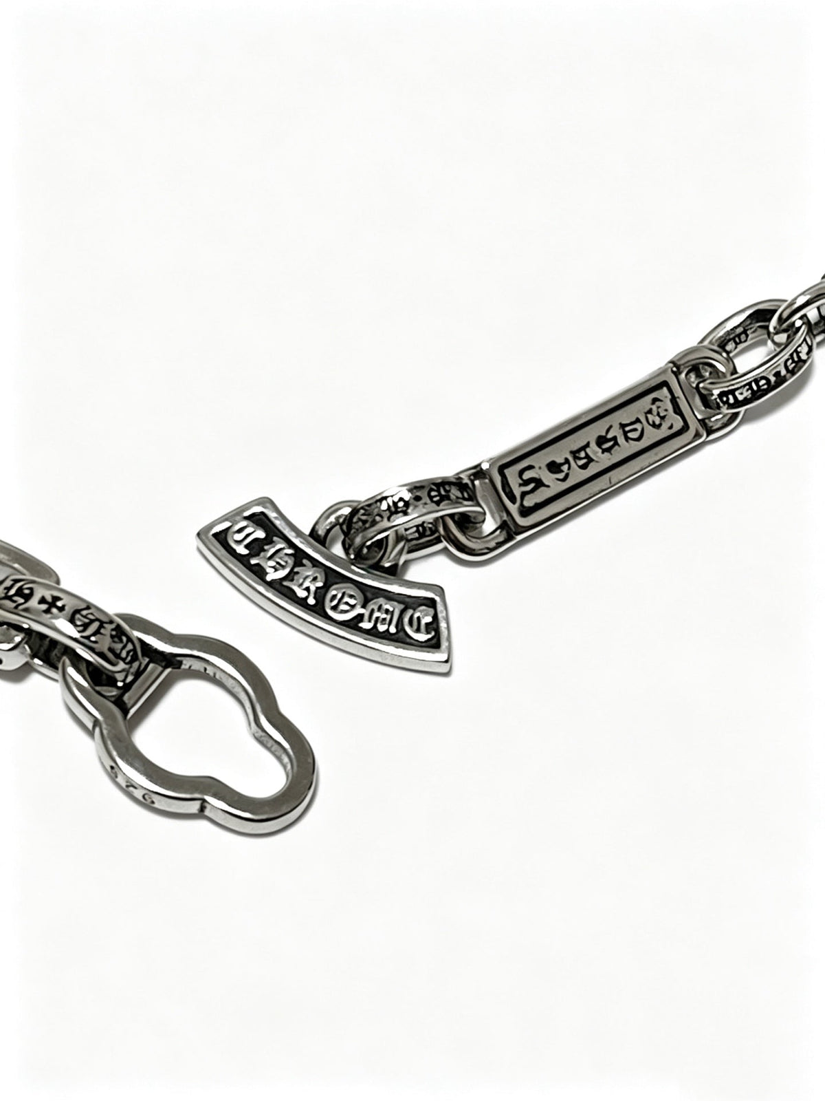 Martin Graham pendant necklace in polished metal-tone – styled product view