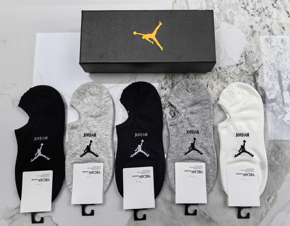 Air Jordan Cotton Mixed Neutral Logo Detail No-Show Socks