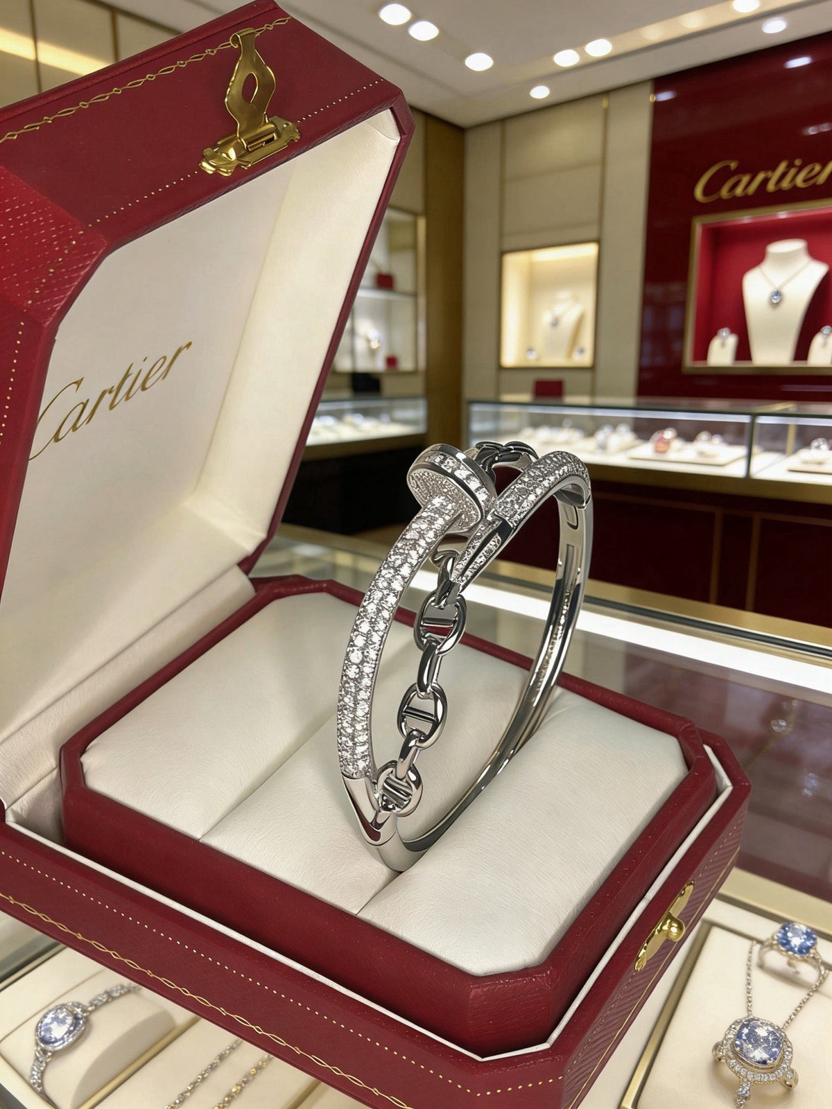 Martin Graham bracelet in polished metal-tone – close-up detail