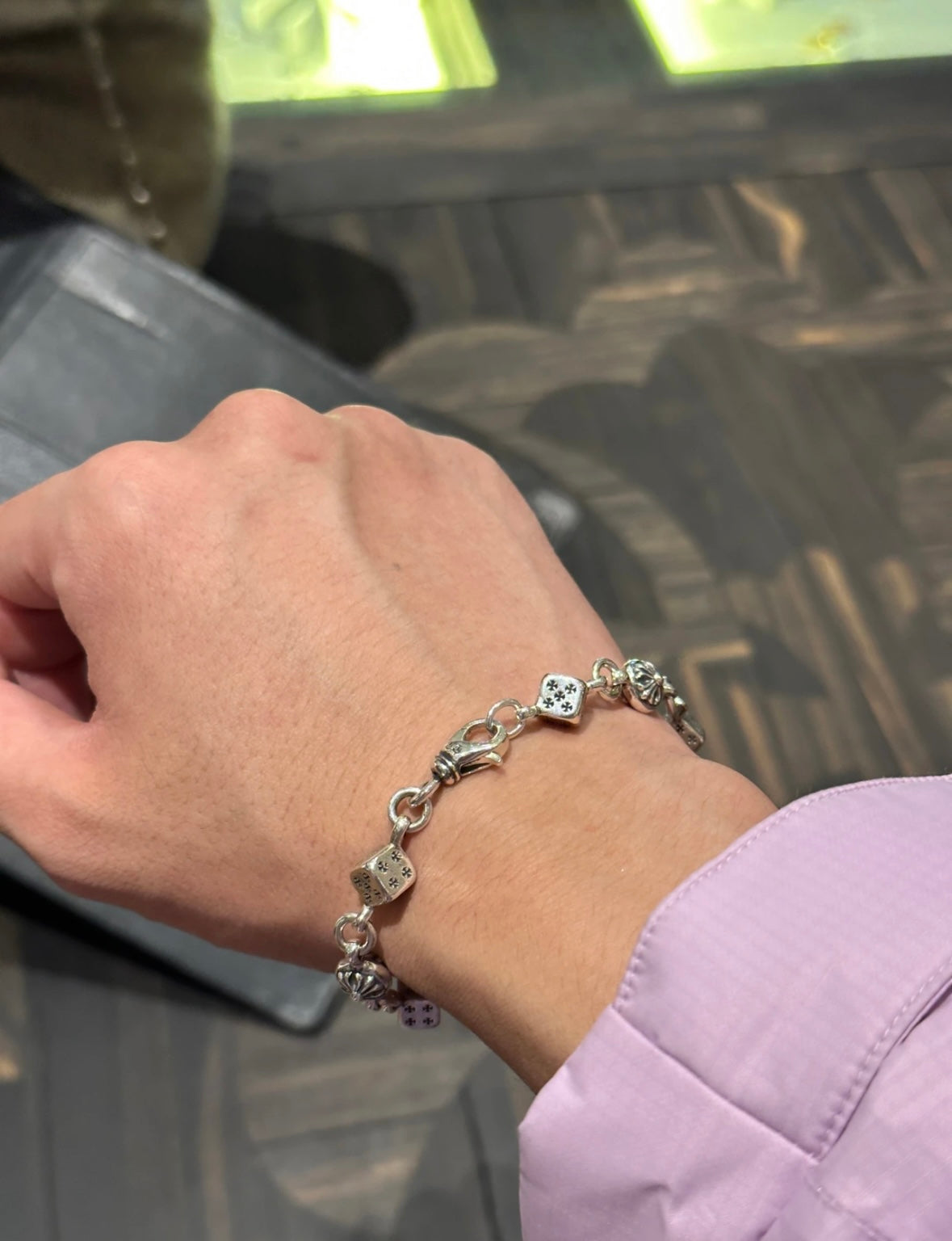 Martin Graham bracelet in polished metal-tone – styled product view