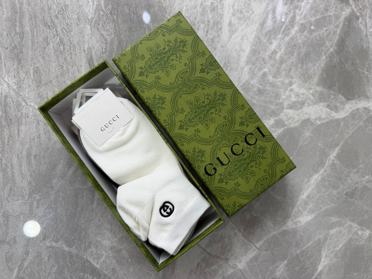 Gucci Modal Small Round Emblems Ankle Socks - 5-Pair Set