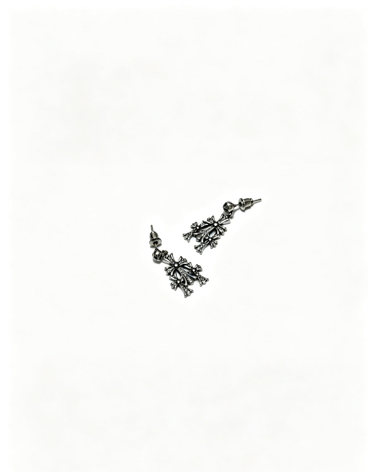 Martin Graham earrings in polished metal-tone – styled product view