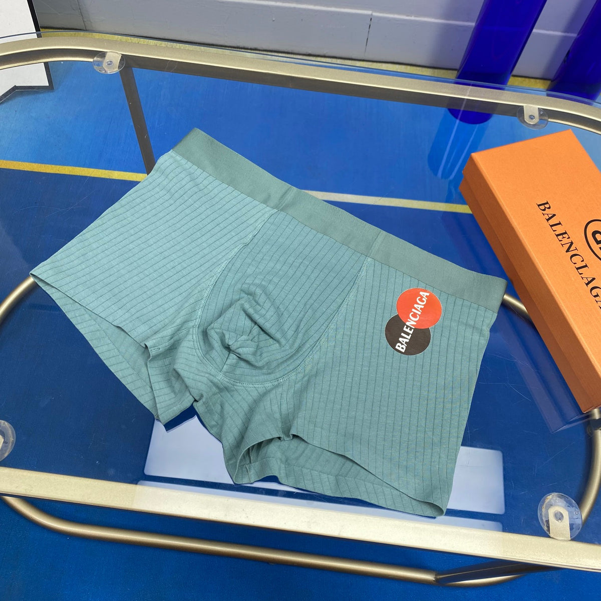 Balenciaga Cotton Round Logo Details Men's Boxer Briefs - 3-Piece Box