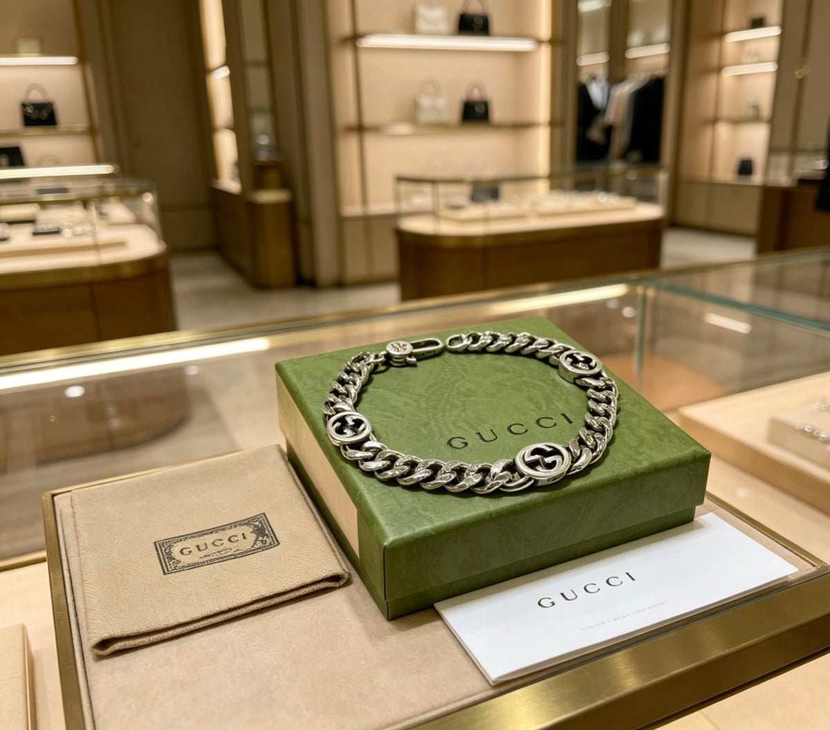 Martin Graham bracelet in polished metal-tone – styled product view