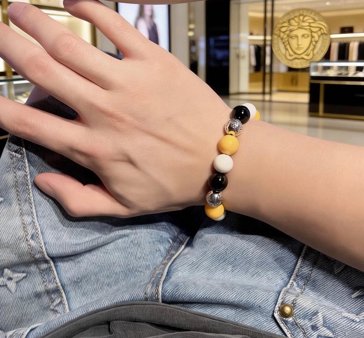 Martin Graham bracelet in polished metal-tone – close-up detail