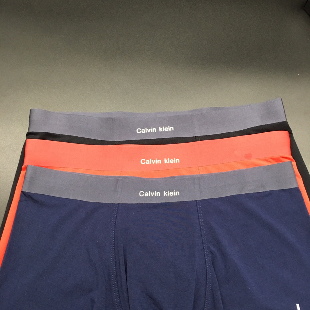 Calvin Klein Goat-milk silk Broad Logo Waistbands Men's Boxer Briefs - 3-Piece Box