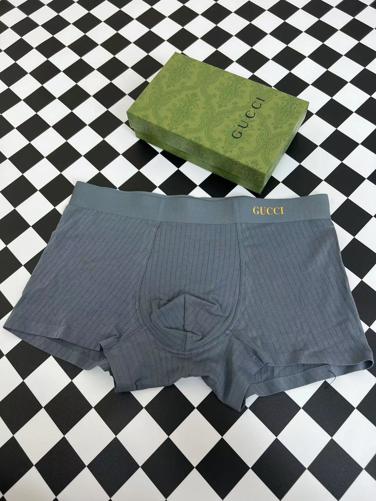 Gucci Gold-Tone Wordmark Details Men's Boxer Briefs - 3-Piece Box