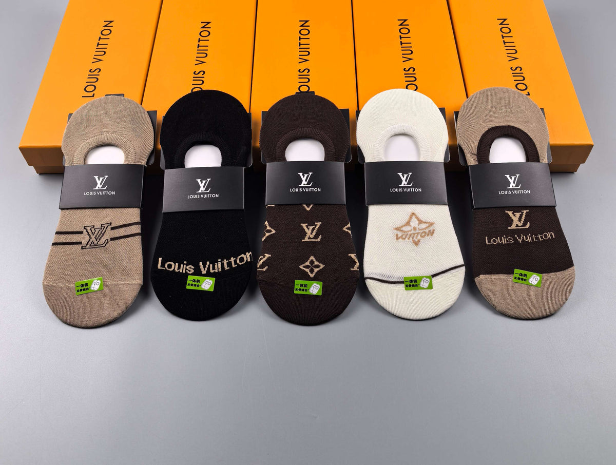 Louis Vuitton No-Show Socks - 5-Pair Set