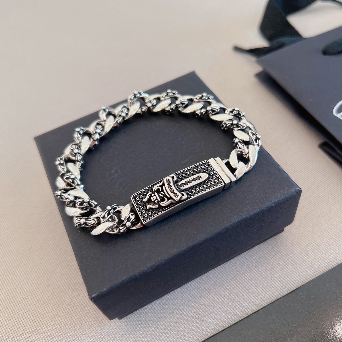 Martin Graham bracelet in polished metal-tone – styled product view