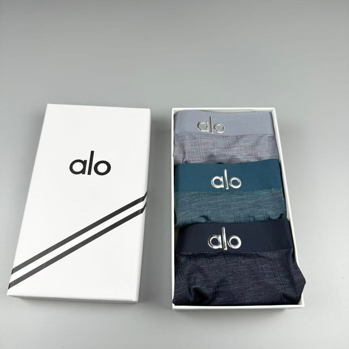 Alo Logo Detail Men's Boxer Briefs - 3-Piece Box