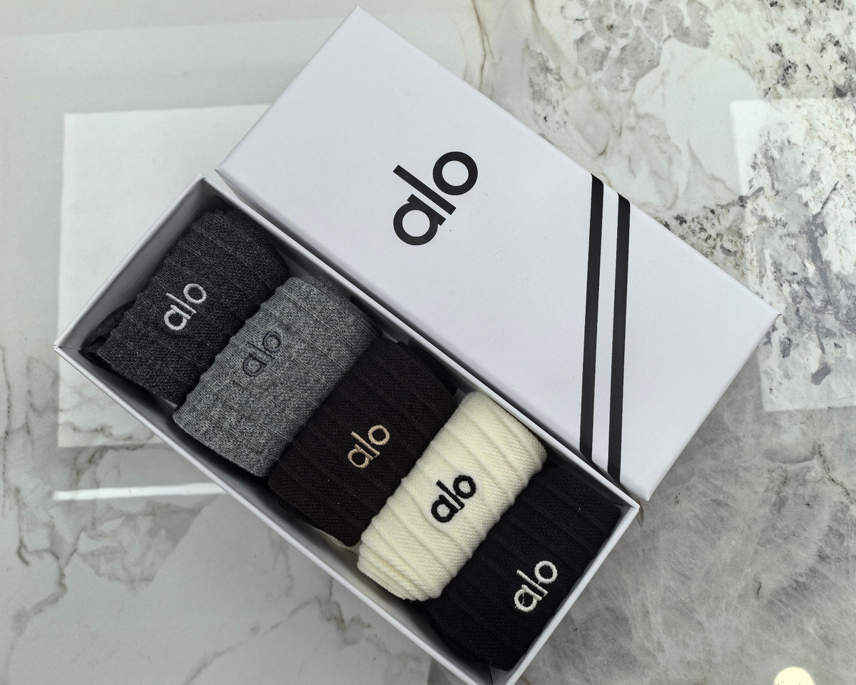 Chanel Combed Cotton Crew Socks - 5-Pair Set