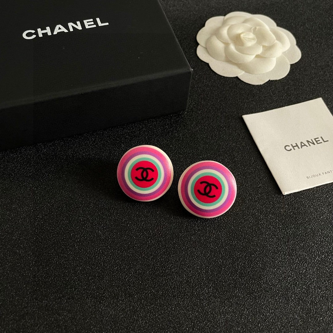 Martin Graham stud earrings in polished metal-tone – styled product view