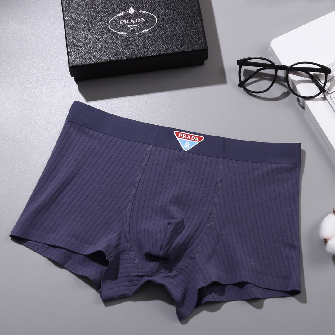 Prada Small Triangle Details Men's Boxer Briefs - 3-Piece Box