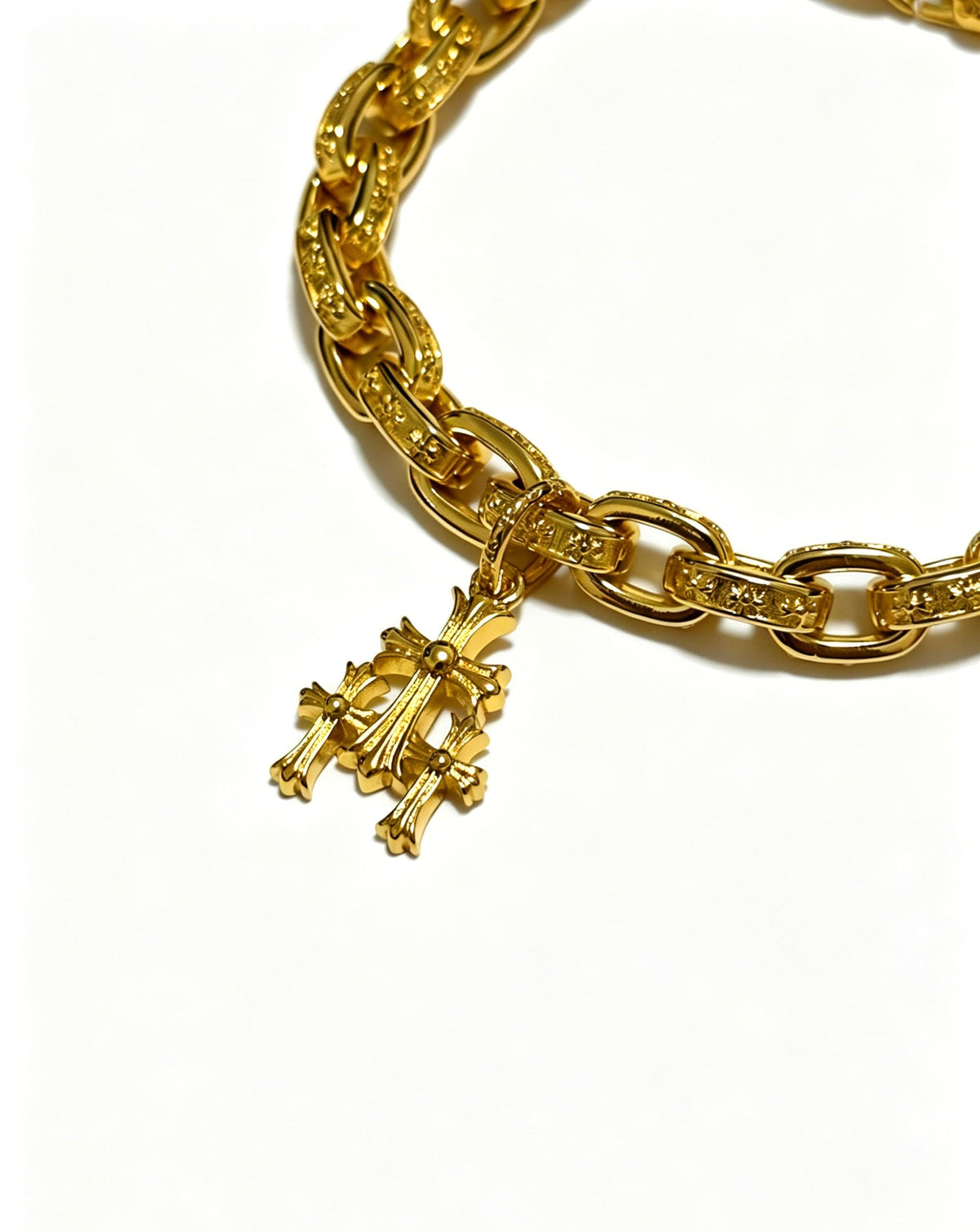 Martin Graham bracelet in polished metal-tone – styled product view