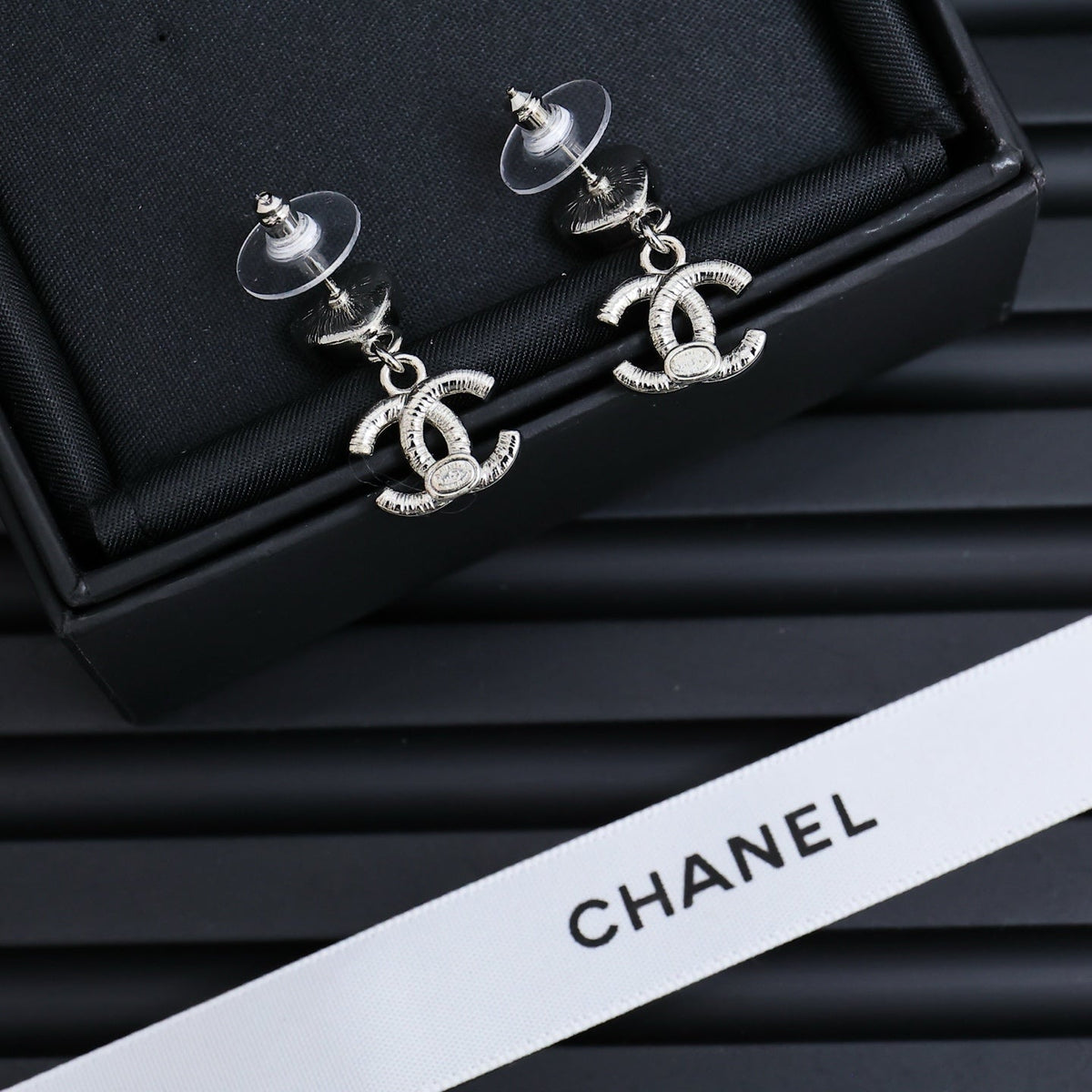 Heart Statement Earrings in Silver-Tone styled product view