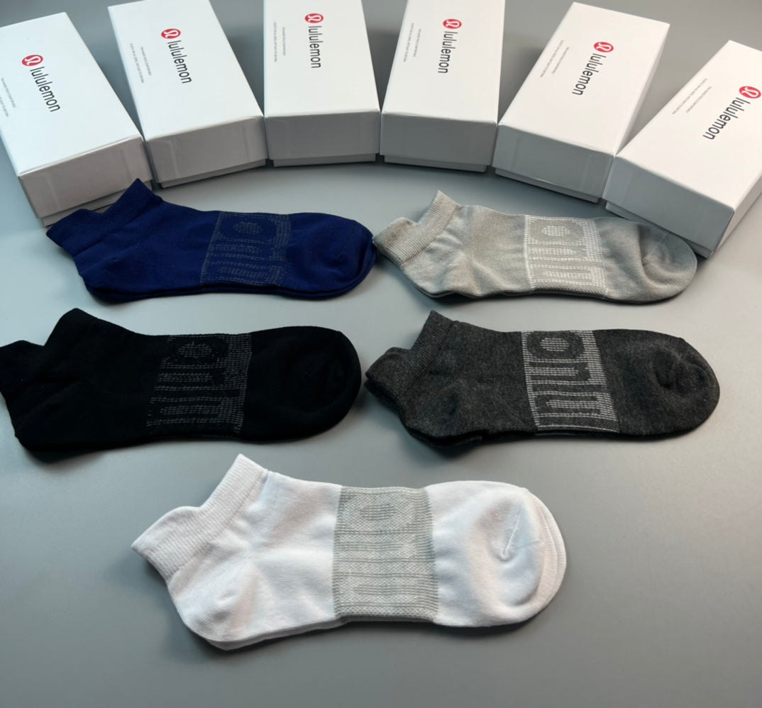 Lululemon Cotton No-Show Socks - 5-Pair Set
