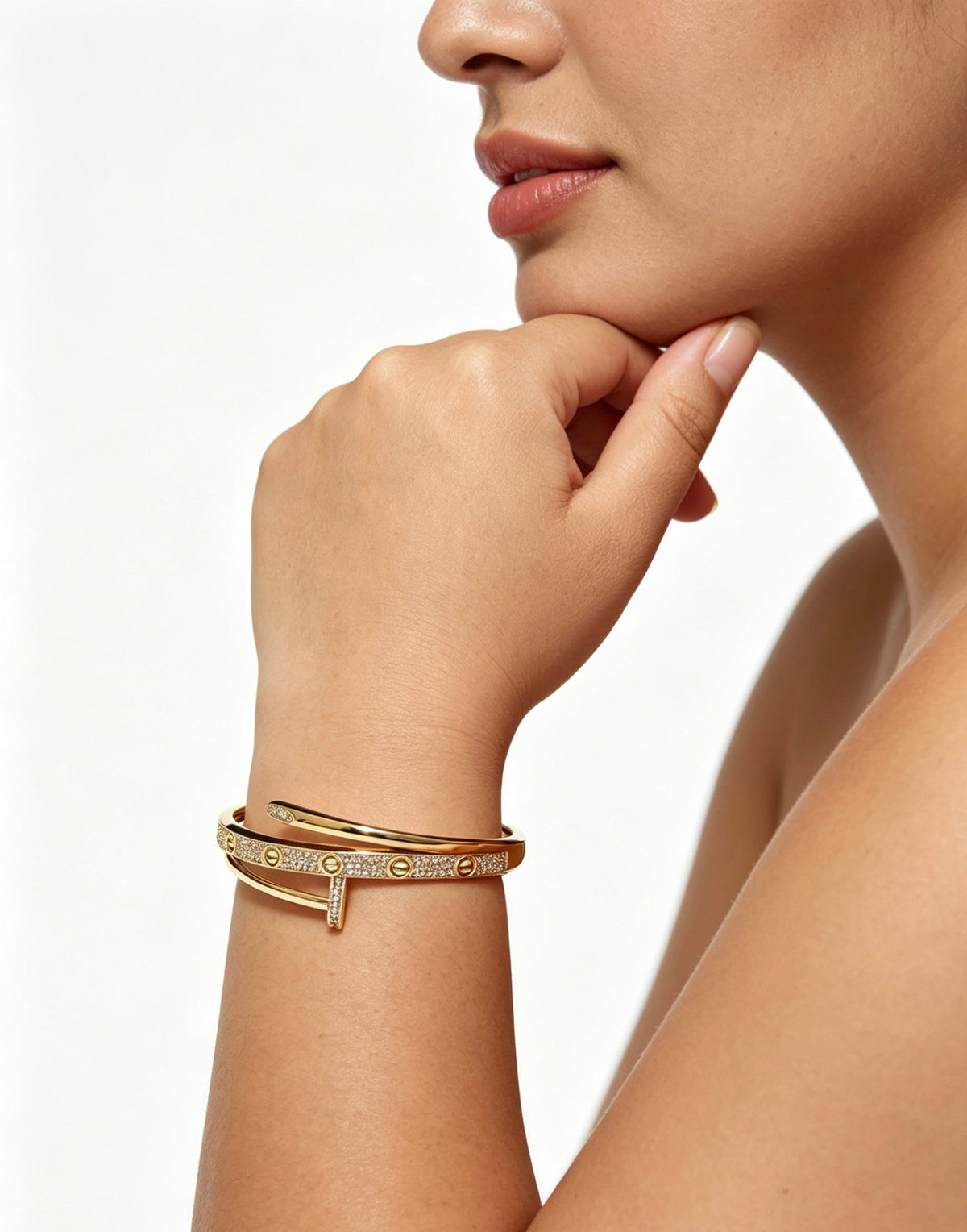 Martin Graham bracelet in polished metal-tone – close-up detail