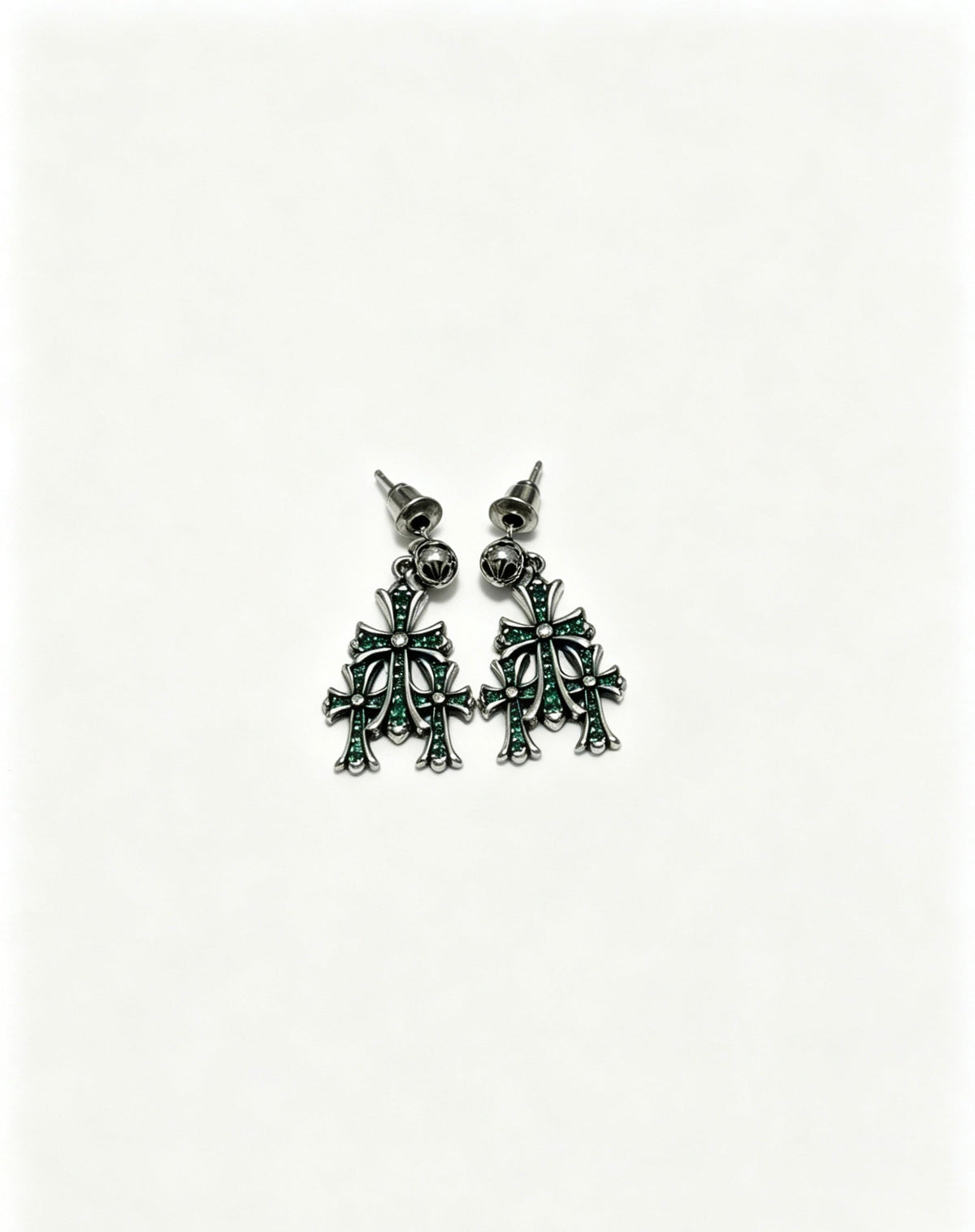 Martin Graham earrings in polished metal-tone – styled product view