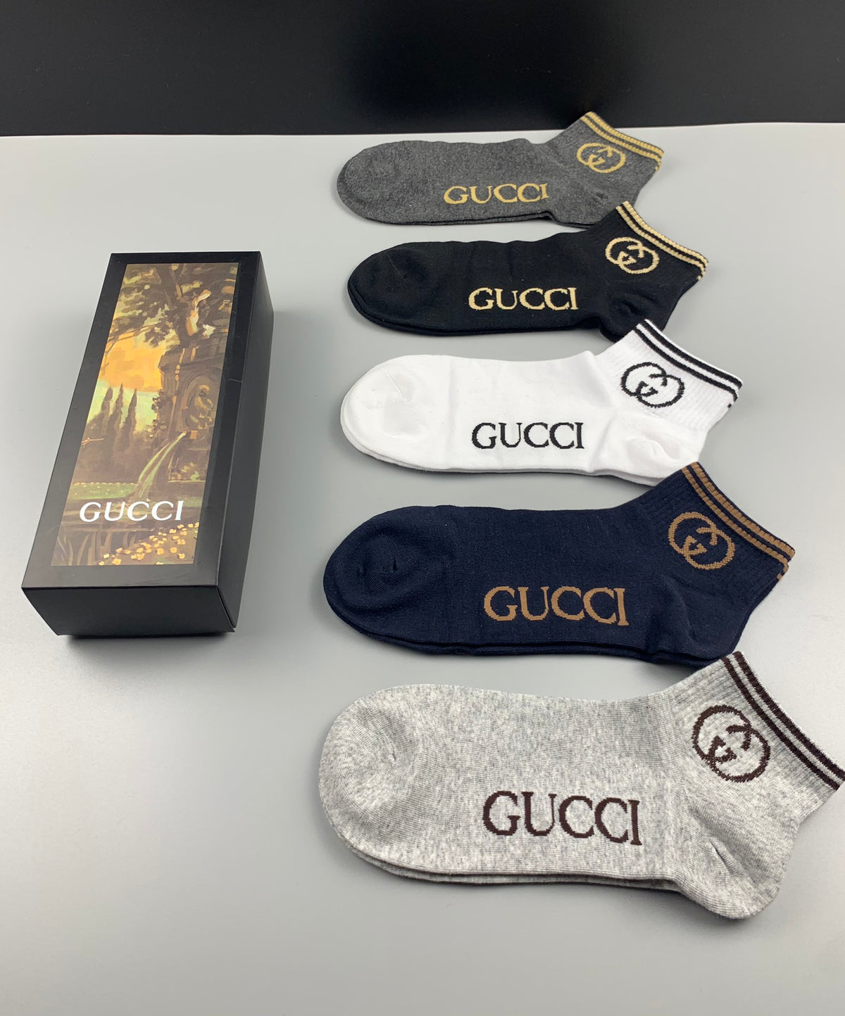 Gucci Cotton Breathable Socks – 5-Pair Pack