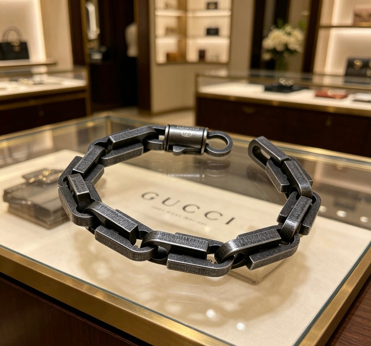 Martin Graham bracelet in polished metal-tone – styled product view