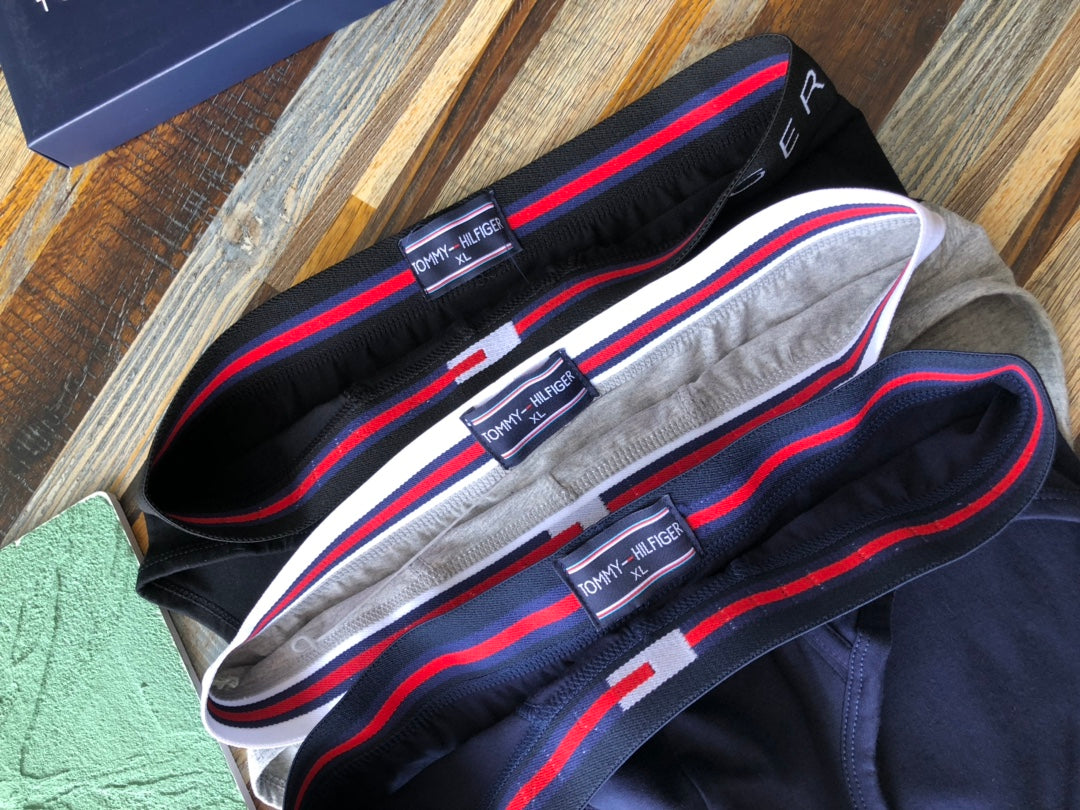 Tommy Hilfiger Flag-Colour Waistband Men's Briefs - 3-Piece Box