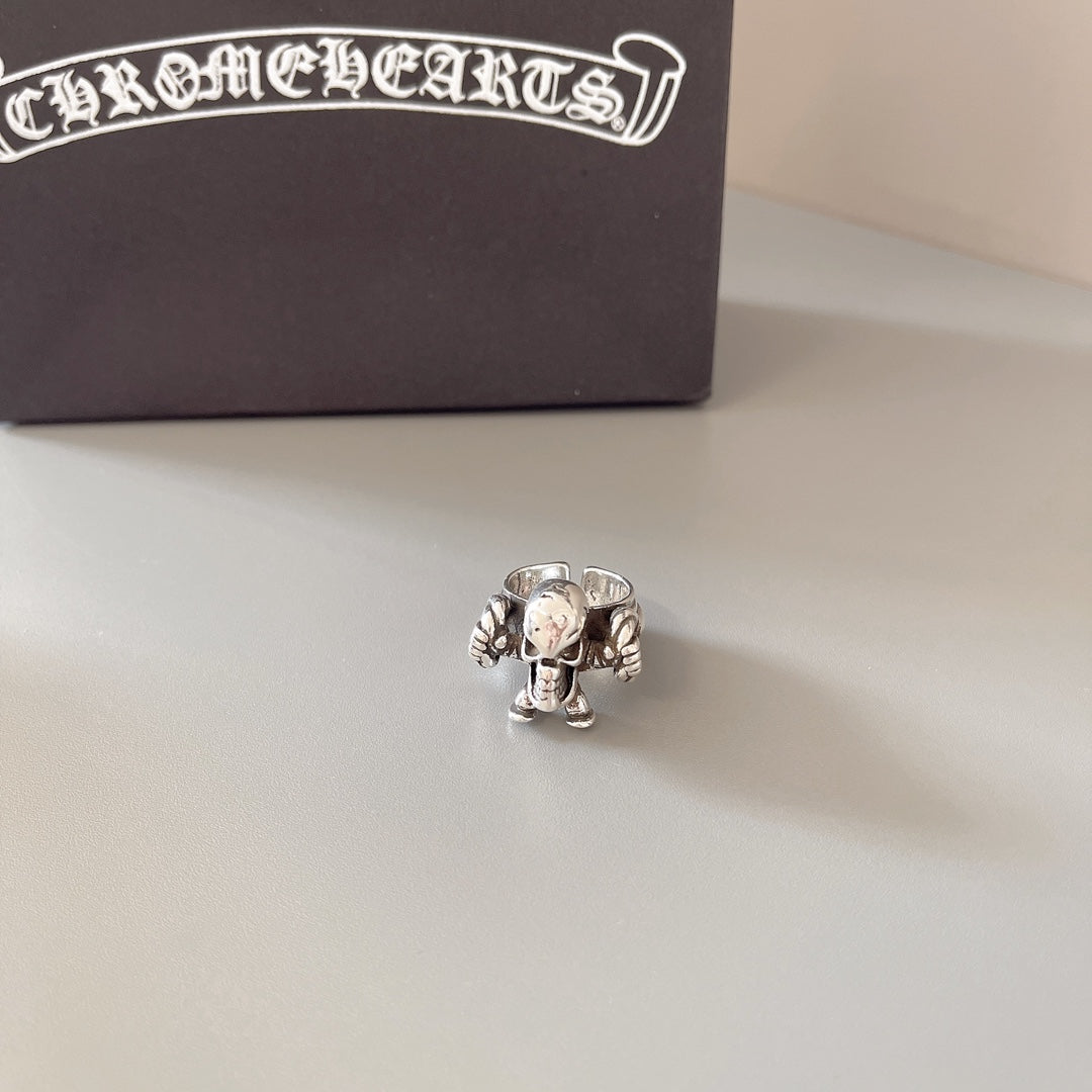 Martin Graham ring in polished metal-tone – styled product view