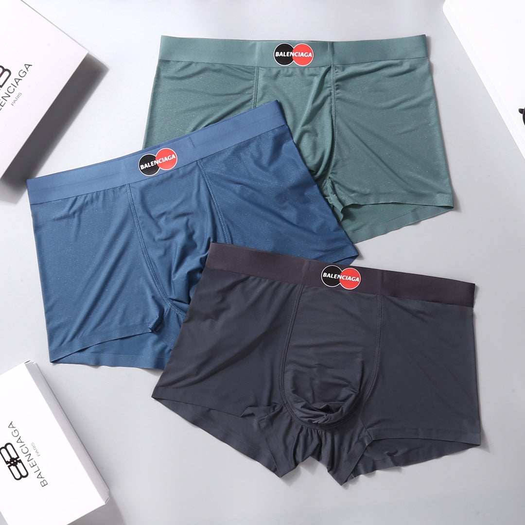 Balenciaga Circular Logo Patches Men's Boxer Briefs - 3-Piece Box