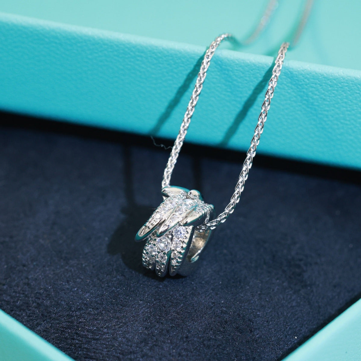 Martin Graham pendant necklace in polished metal-tone – styled product view