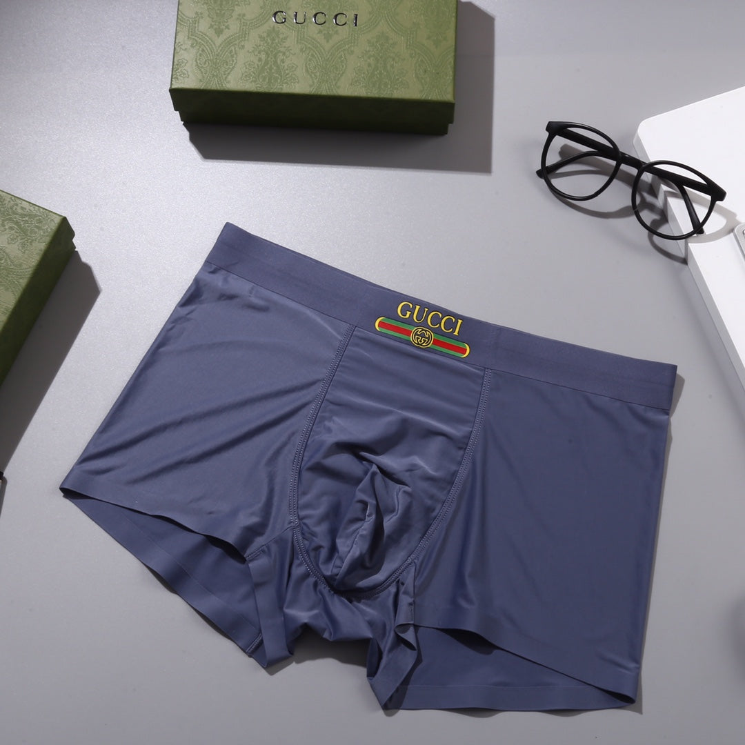 Gucci Red-And-Green Logo Details Men's Boxer Briefs - 3-Piece Box