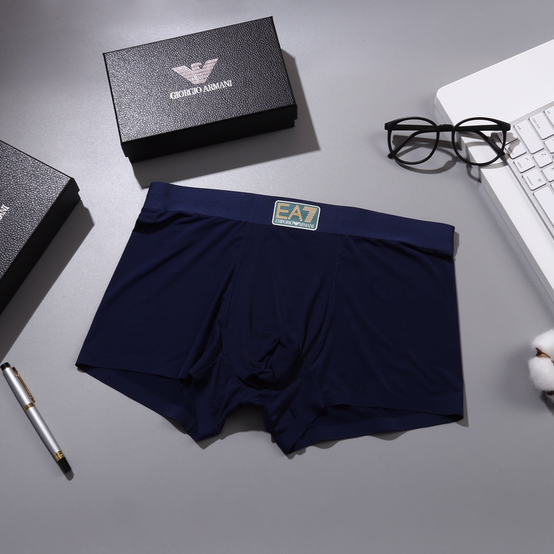 Emporio Armani 82.5/17.5 Nylon-Spandex Men's Boxer Briefs - 3-Piece Box - Sizes L-XXXL