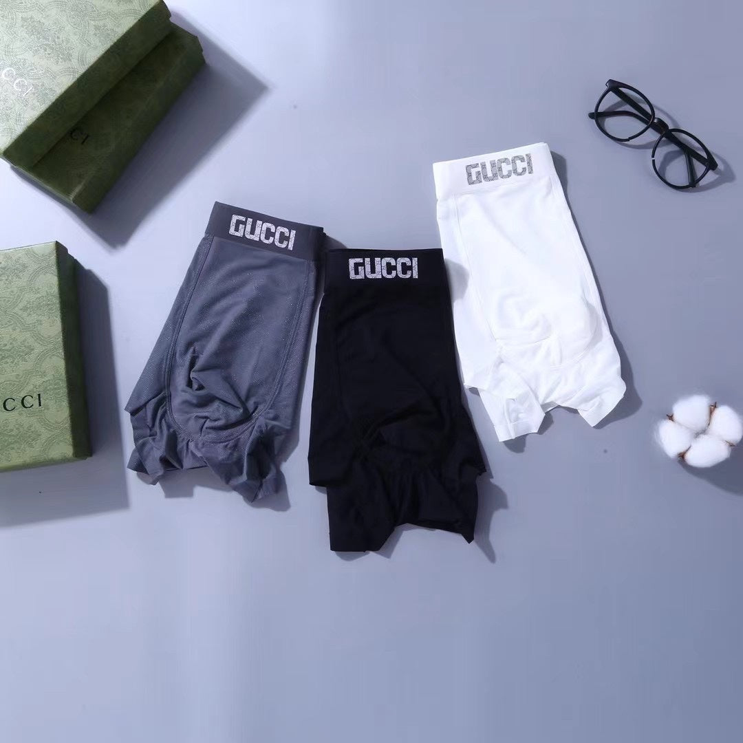 Gucci Clean Logo Waistbands Men's Boxer Briefs - 3-Piece Box