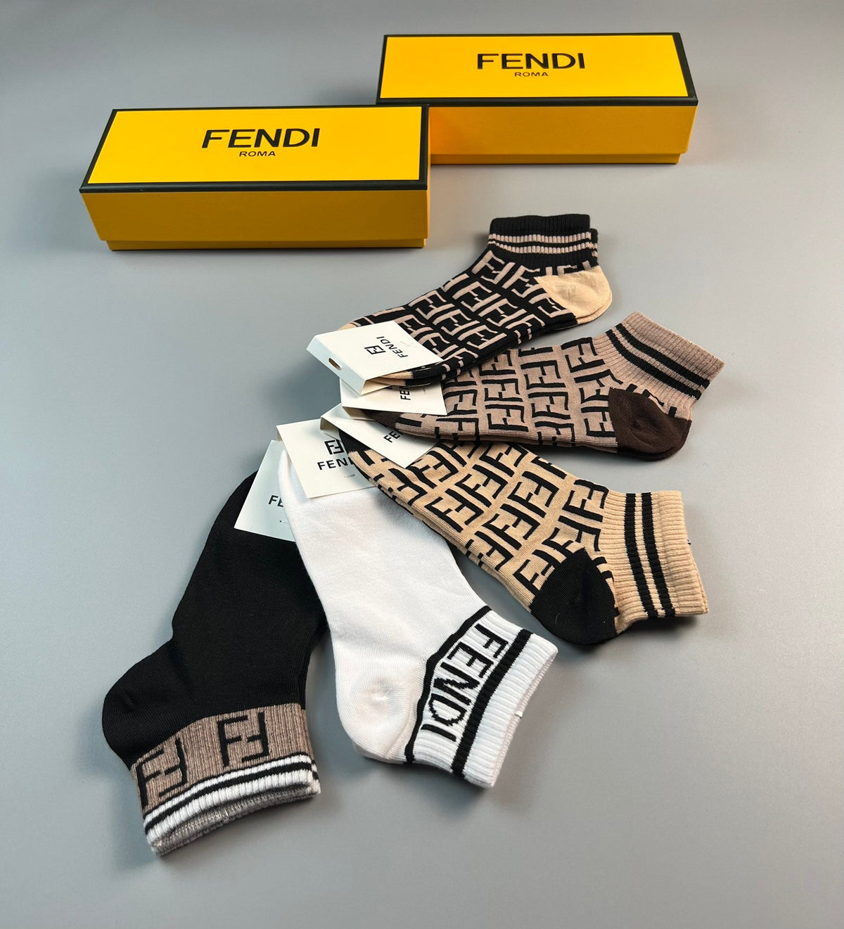 Fendi Short Socks - 5-Pair Set