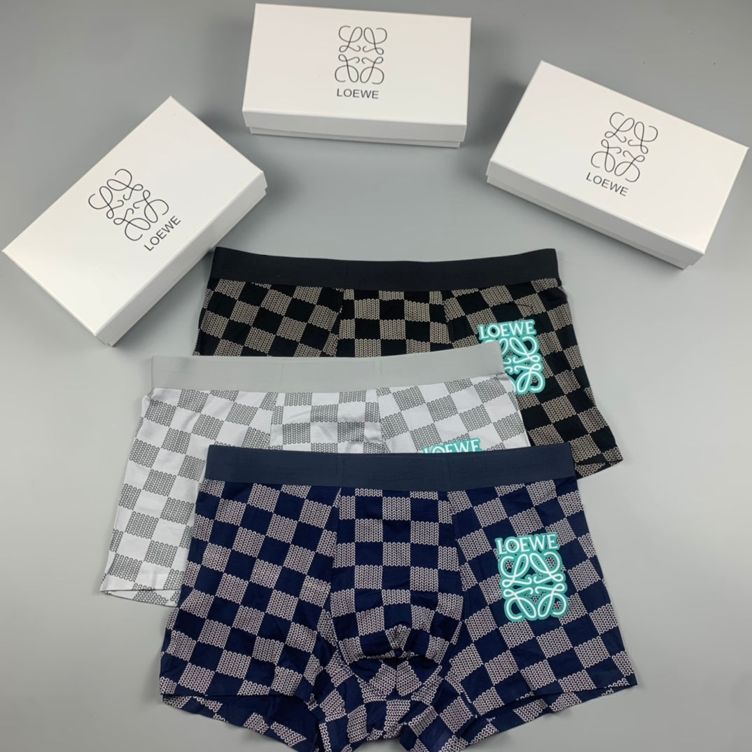 Loewe Modal Logo Detail Men's Boxer Briefs - 3-Piece Box