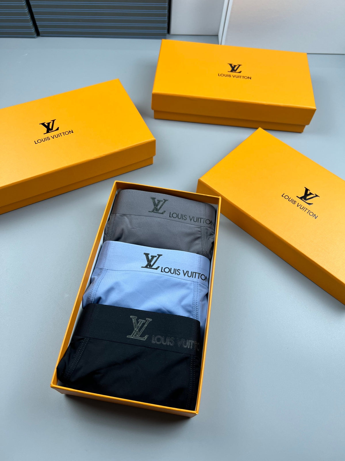 Louis Vuitton Clean Tonal Waistbands Men's Boxer Briefs - 3-Piece Box