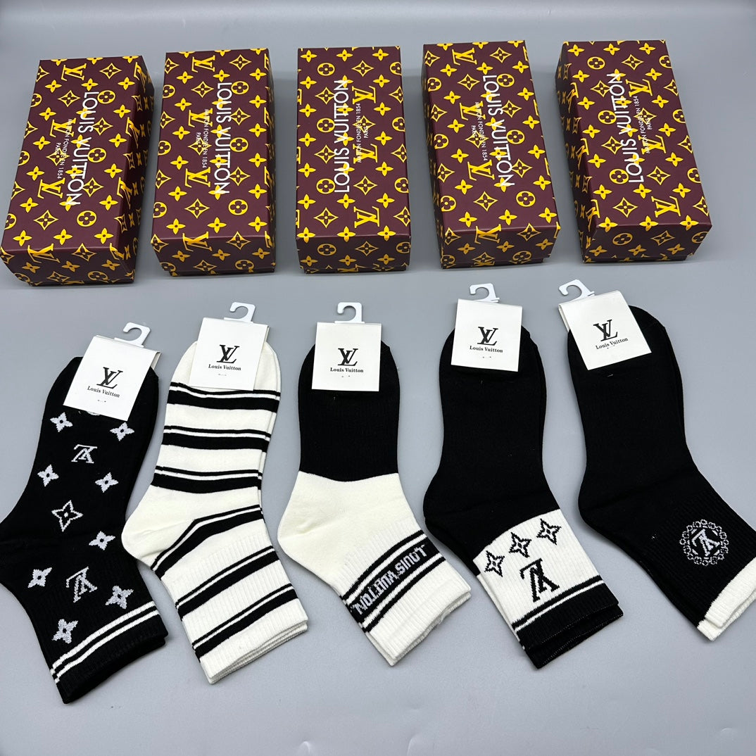 Unbranded Graphic Crew Socks - 5-Pair Box