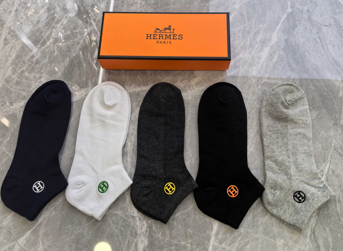 Hermes Short Socks - 5-Pair Set